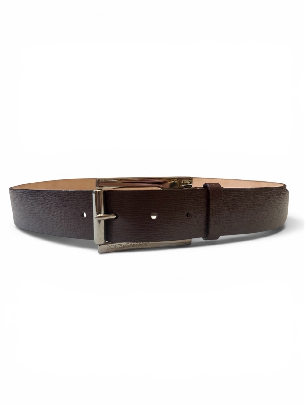 Dolce & Gabbana Dark Brown Leather Belt